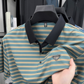 Executive Crest Striped Polo T-Shirt - Combraided 
